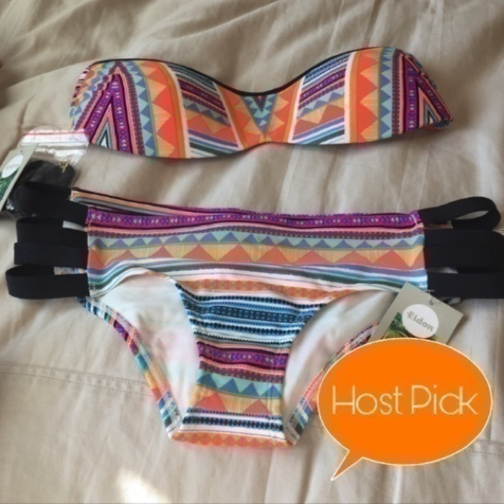 Eidon Sukuma bandeau bikini xs bottoms s top